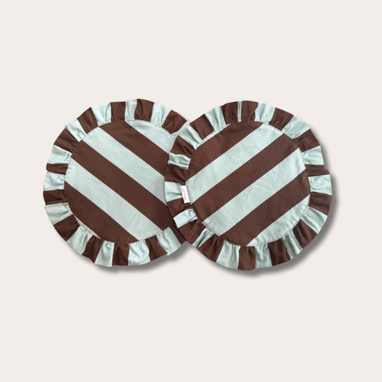 Placemat - Darcy - bruin/blauw (set van 2)