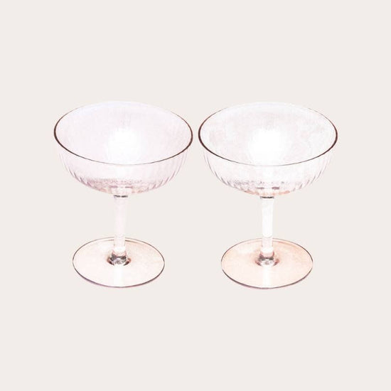 Champagne coupes set - amber