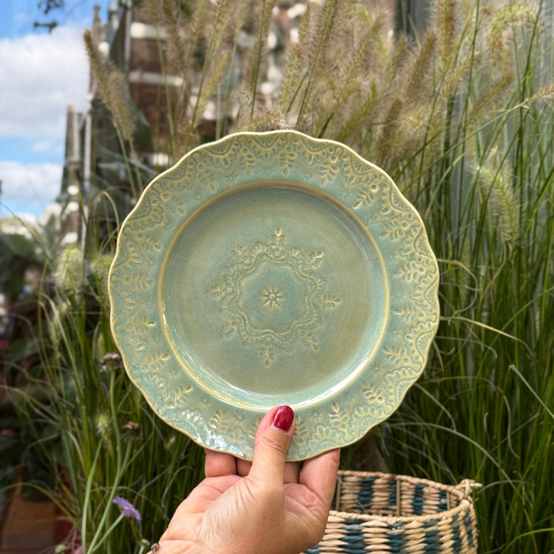 GV - Ontbijtbord Fiore - Sage