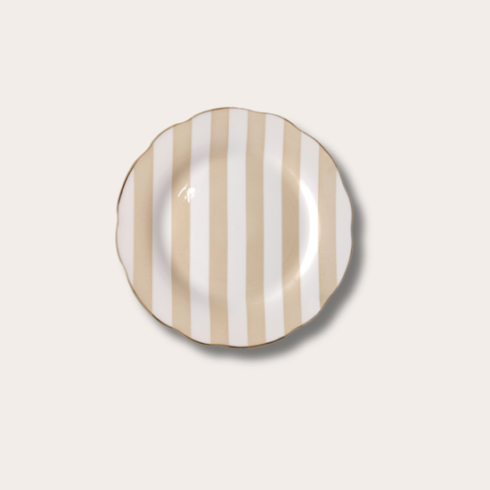 Dinerbord - Beige streep
