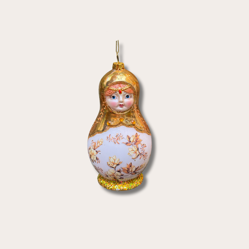 Kerstornament - Matryoshka popje - Goud