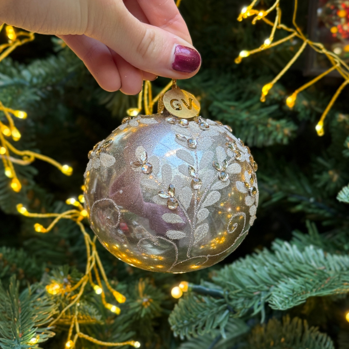 GV - Kerstbal - Jet - Zilver