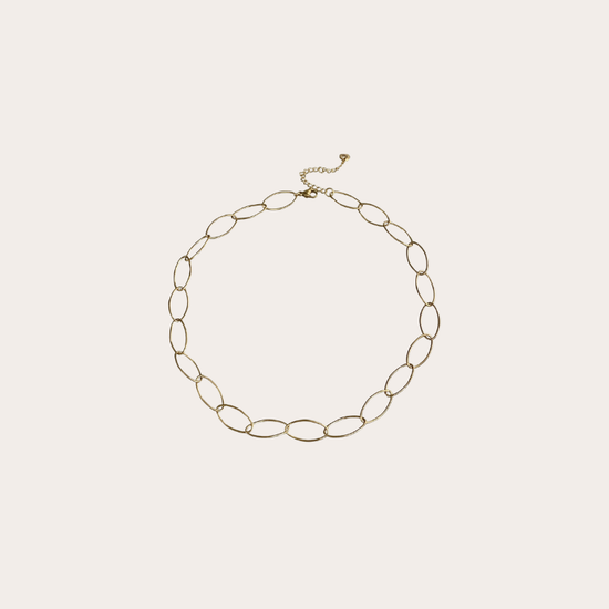 Korte ketting met grote ovale schakel
