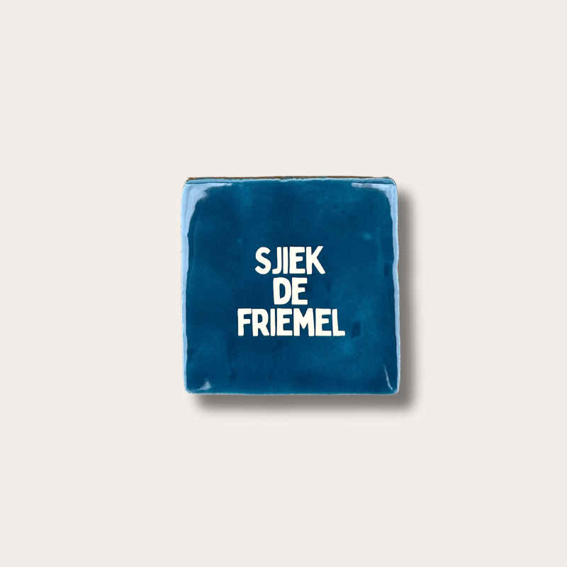 Tegeltje - Sjiek de friemel - Blauw