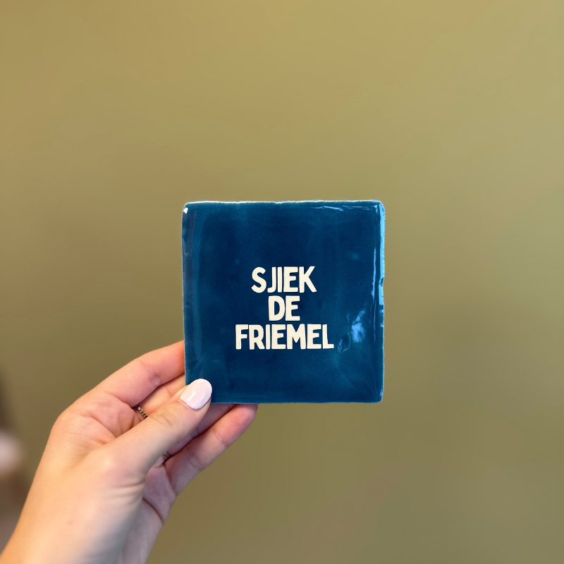 Tegeltje - Sjiek de friemel - Blauw