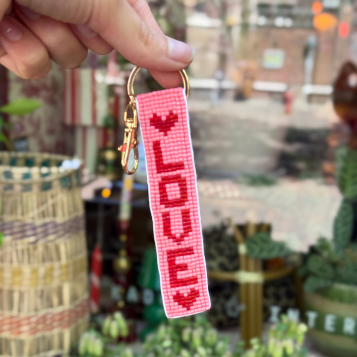 Sleutelhanger - Love - Roze