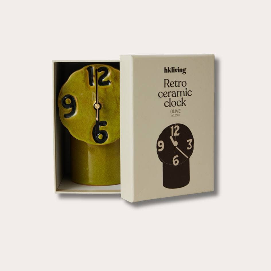 HKliving retro clock olive