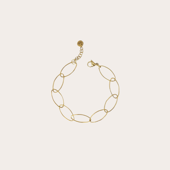 Fijne armband met grote ovale schakel