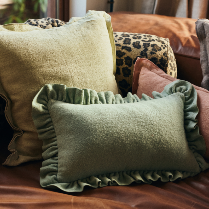 HKliving - Felt cushion - Mint