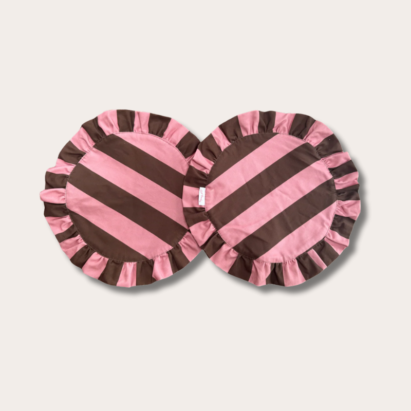 Placemat - Darcy - bruin/roze (set van 2)