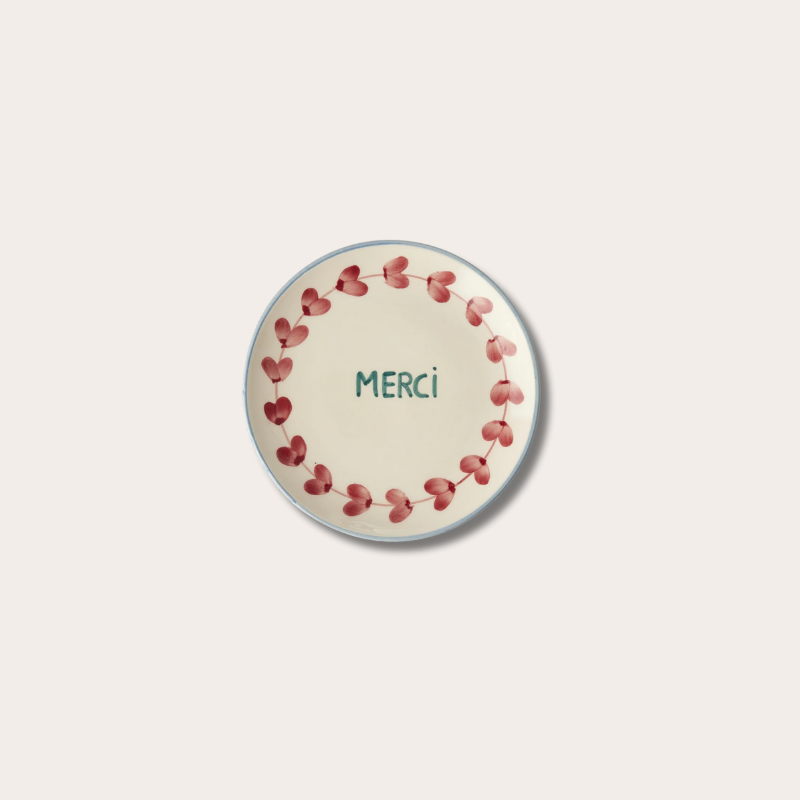 Taartbordje - Billy - Merci - wit