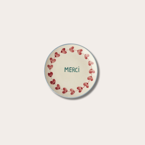 Taartbordje - Billy - Merci - wit