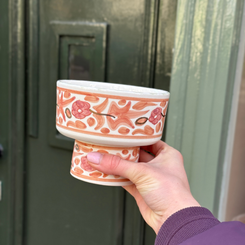Chabi Chic – schaal op voet klein - peach