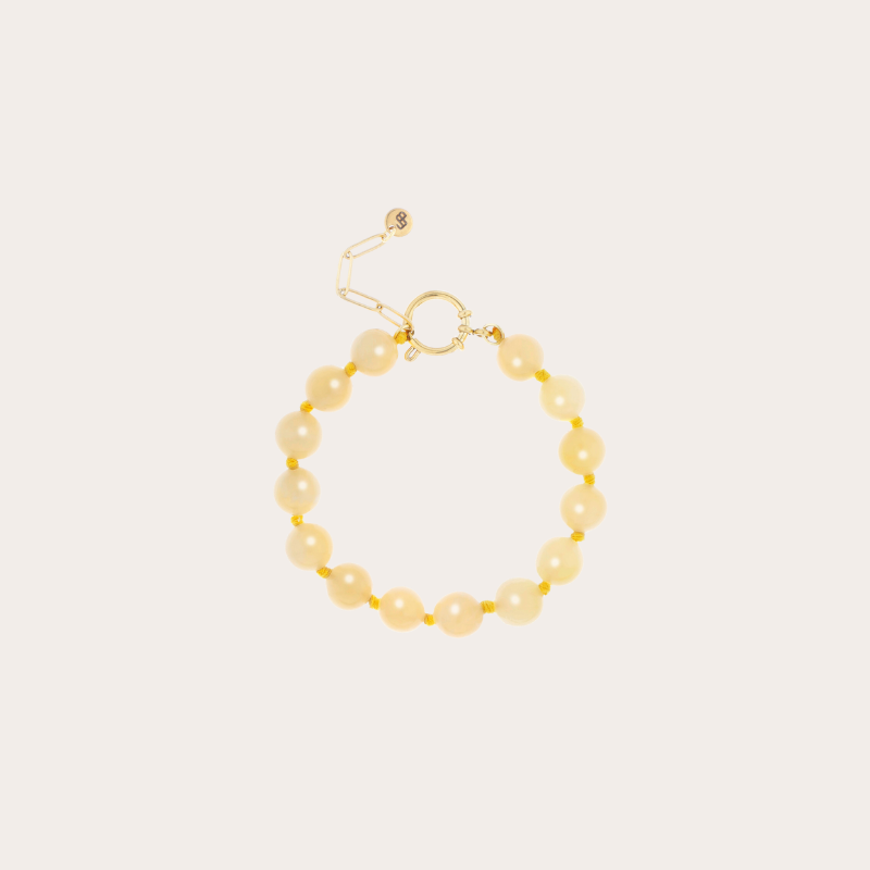 Gemstone armband "geel"