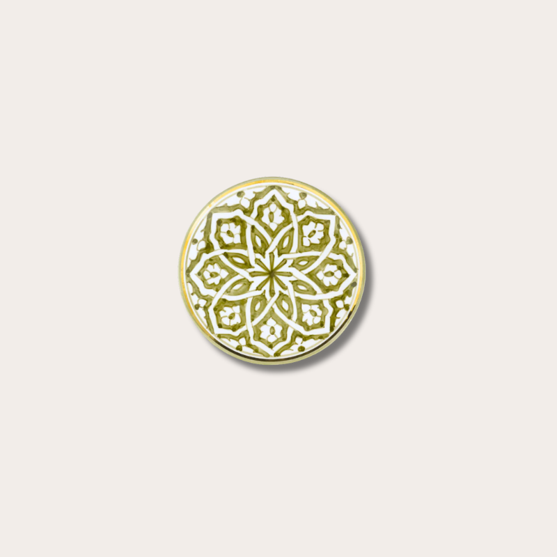 Chabi Chic - bord - kaki bloemen
