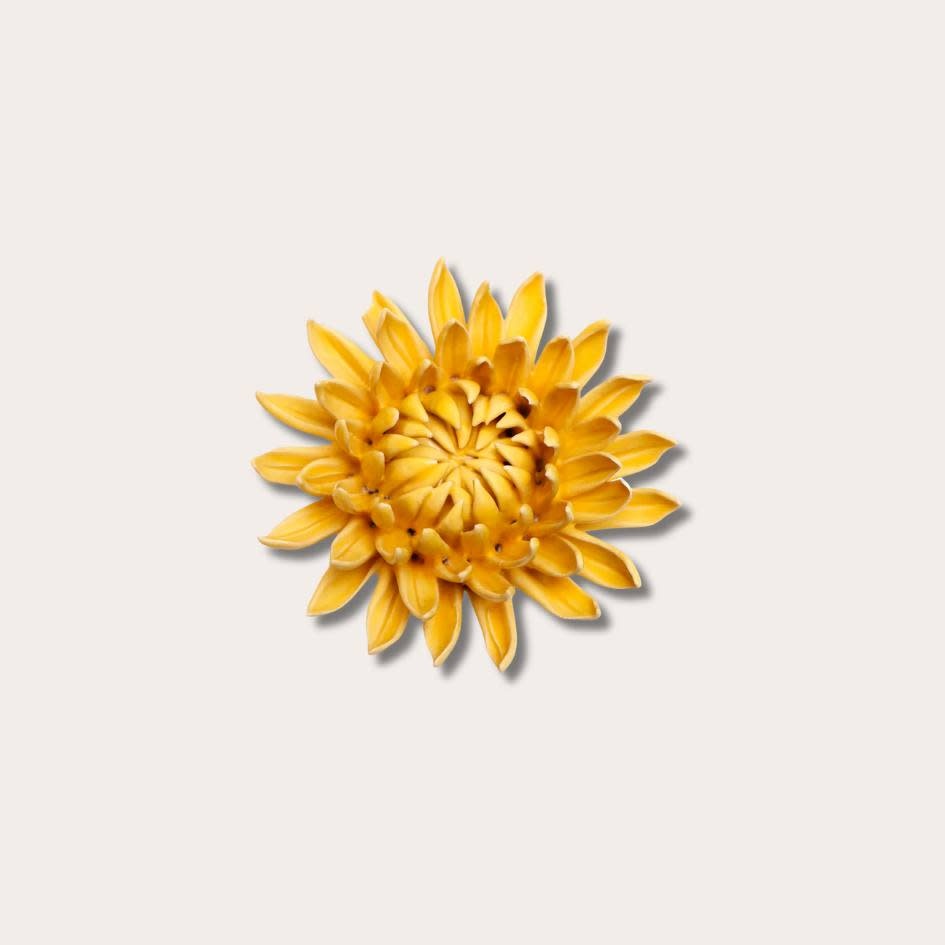 Keramieken bloem - geel
