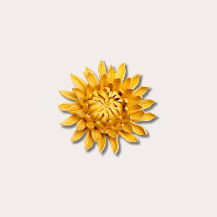 Keramieken bloem - geel