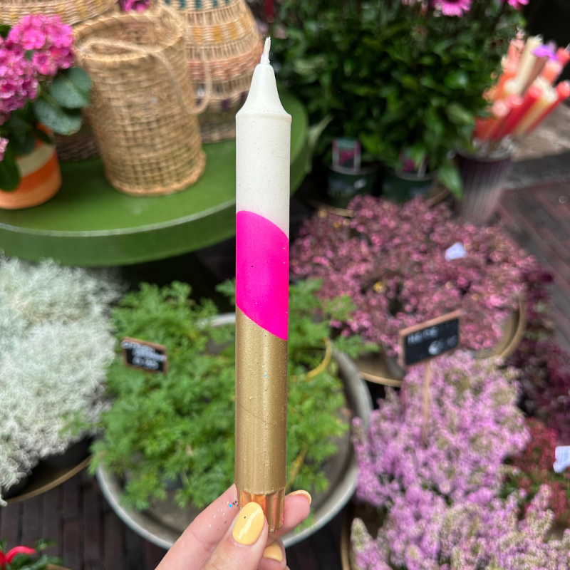 Kaars - Essence - Roze/goud