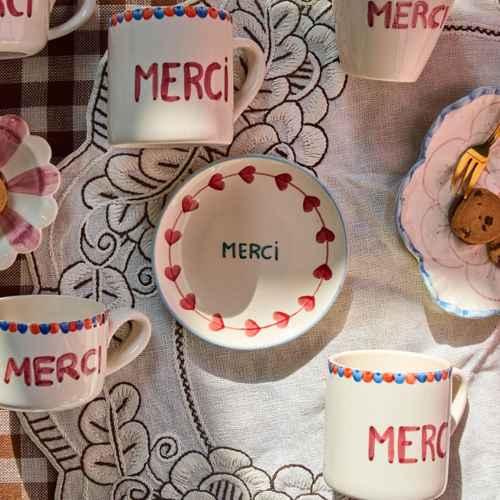 Taartbordje - Billy - Merci - wit