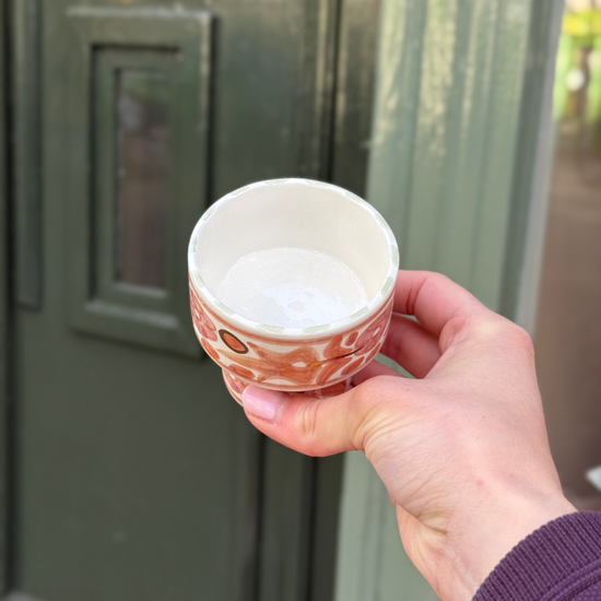 Chabi Chic - schaaltje op voet - peach