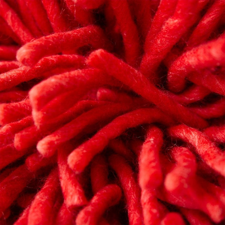 HKliving rugged woolen cushion cherry red