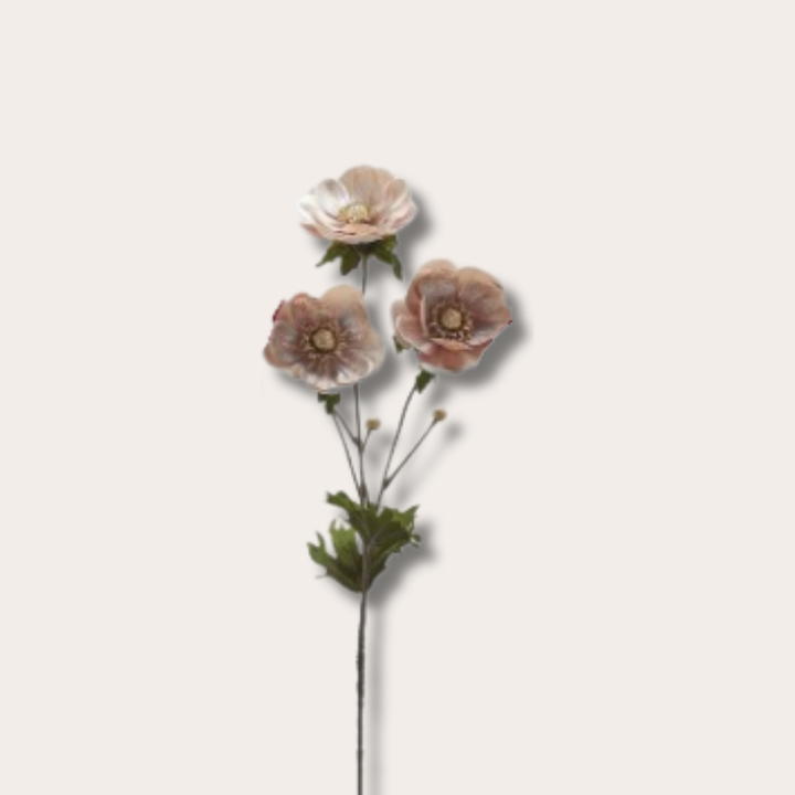Zijden bloem - Anemoon - Licht roze