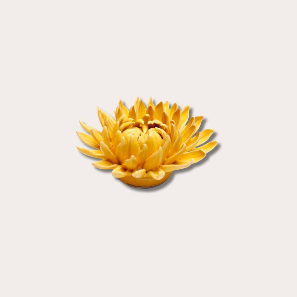 Keramieken bloem - geel