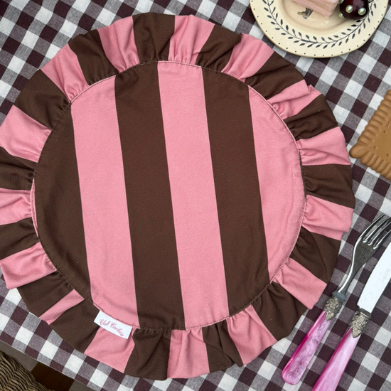 Placemat - Darcy - bruin/roze (set van 2)