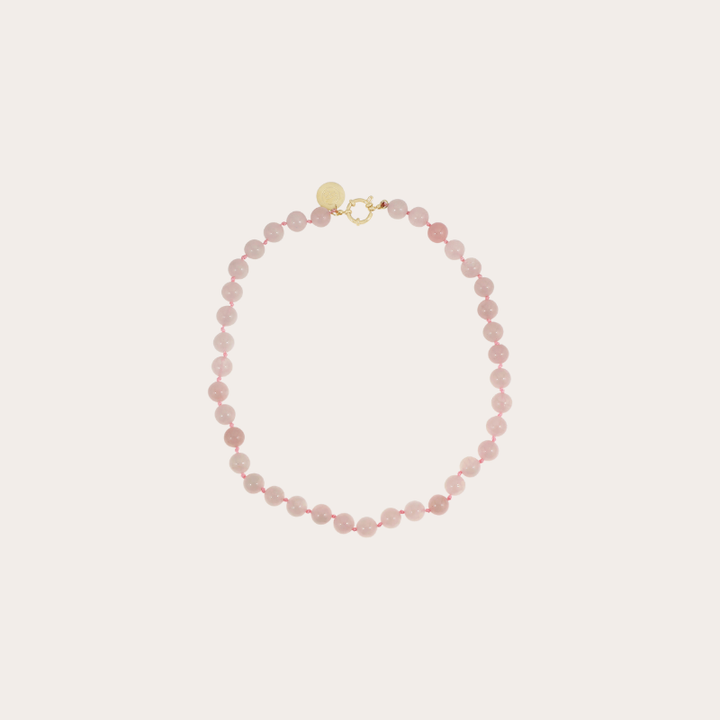 Gemstone ketting licht roze