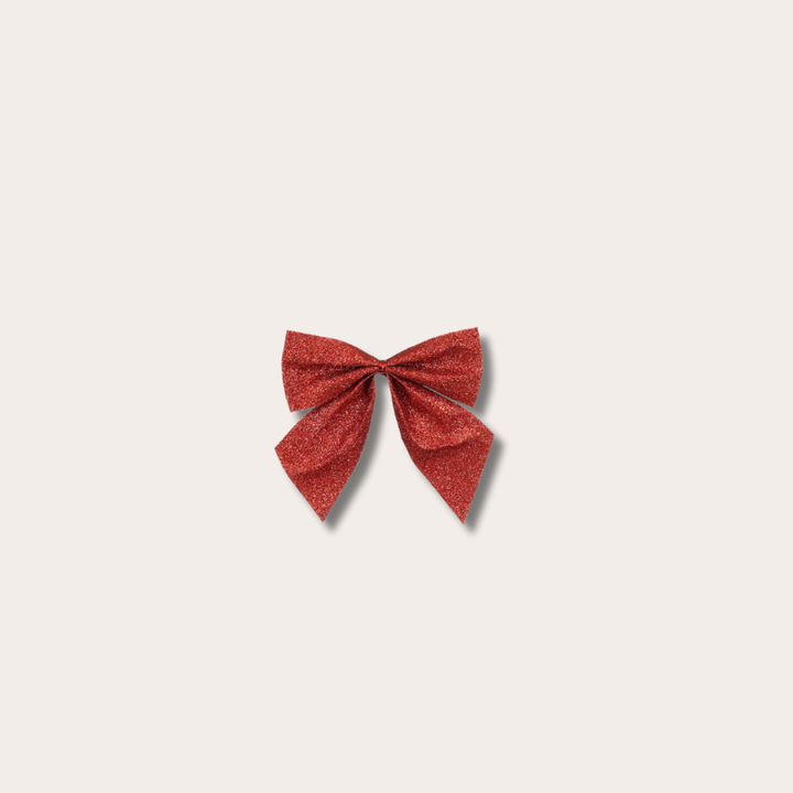 Decoratie strik - Glitter - Rood