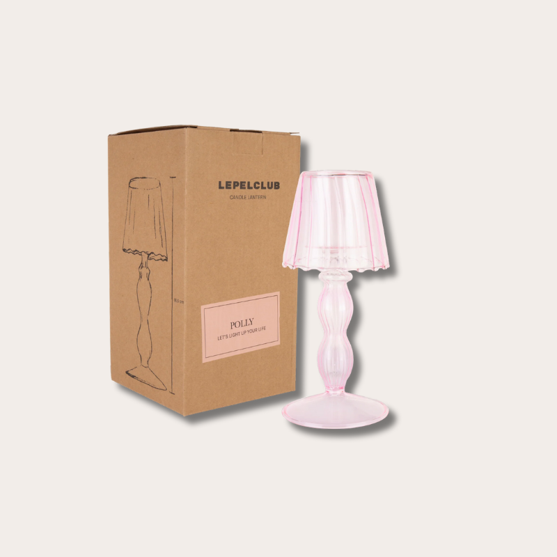 Candle Lantern - Polly - pink
