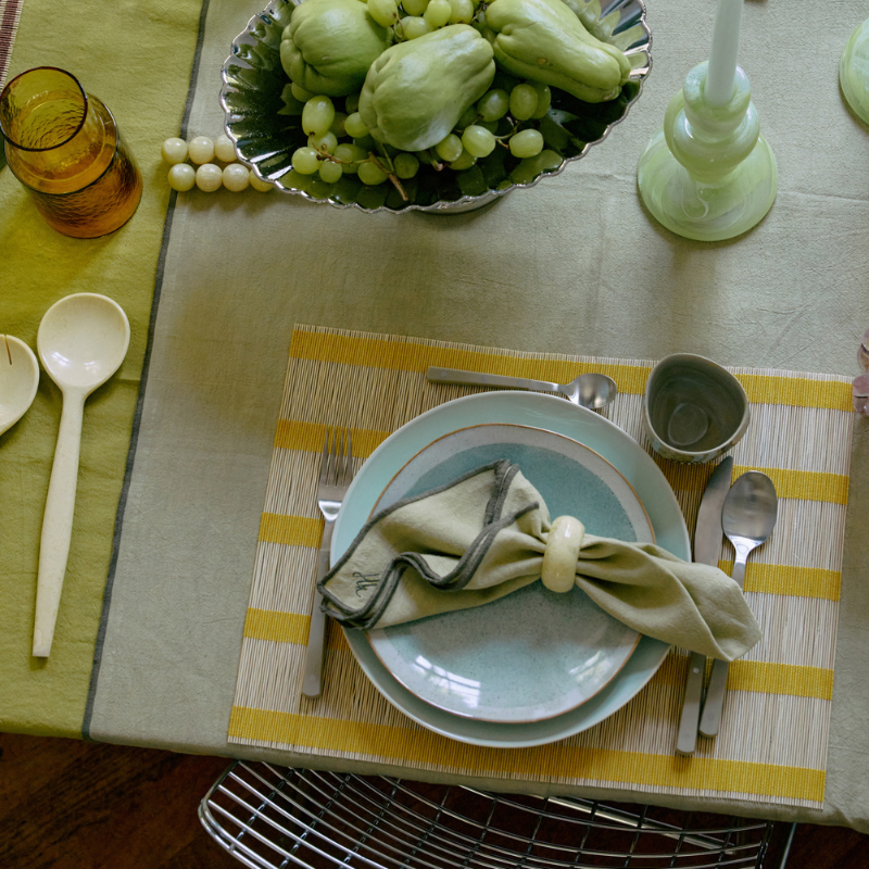 HKliving - Bamboo placemat - Lemon