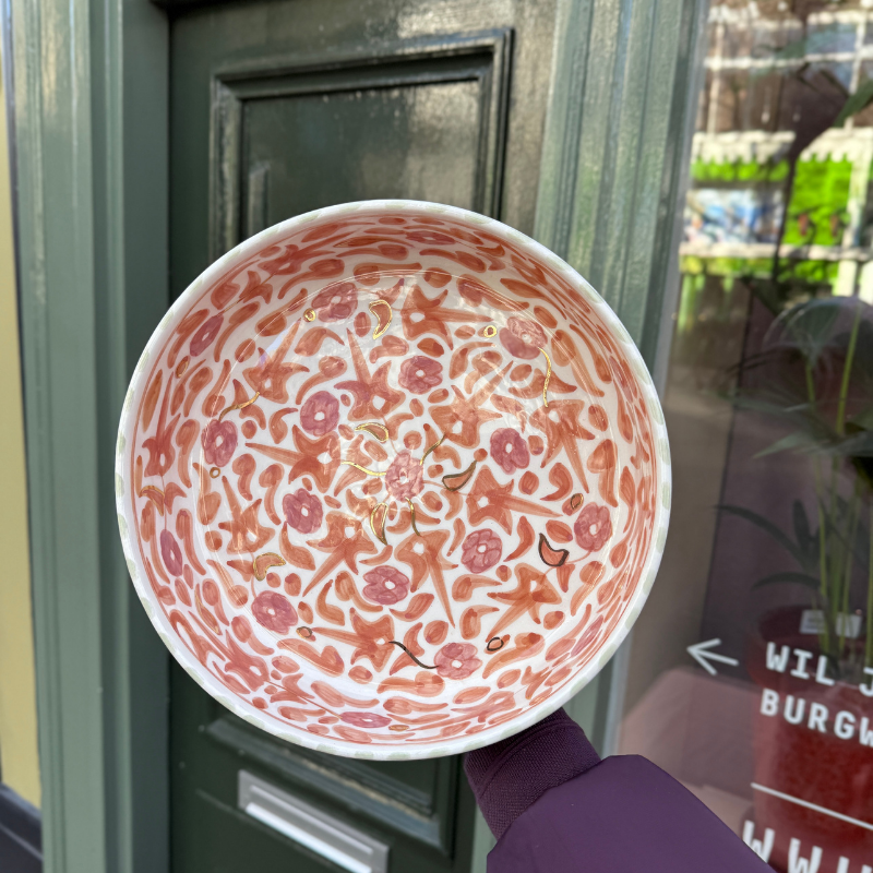 Chabi Chic - saladeschaal op voet - peach
