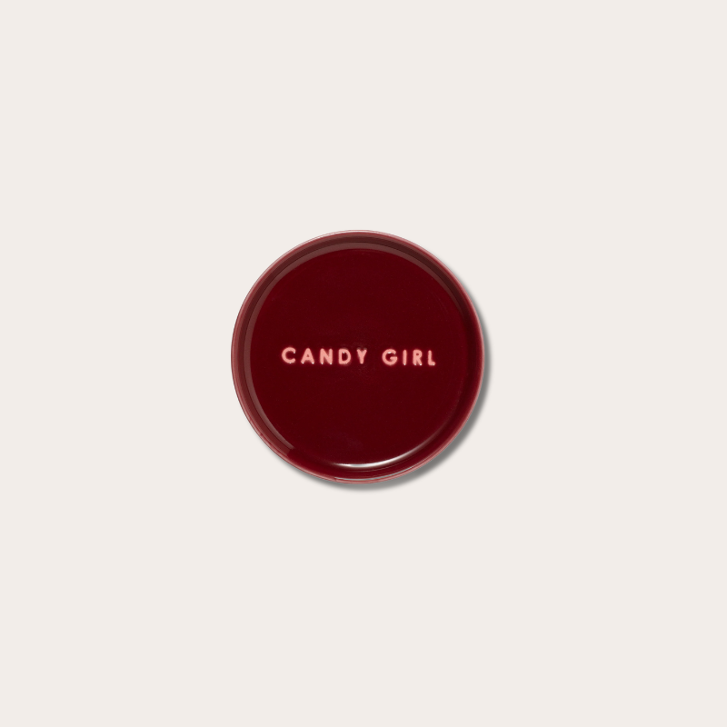 Plate - Candy girl - burgundy