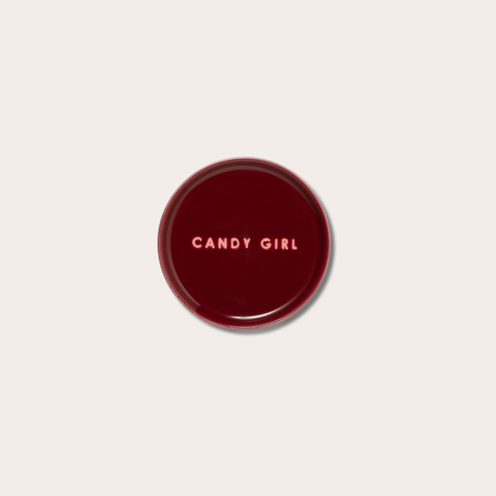 Plate - Candy girl - burgundy