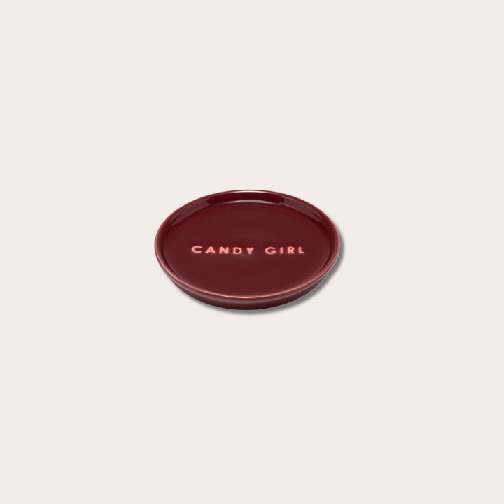 Plate - Candy girl - burgundy