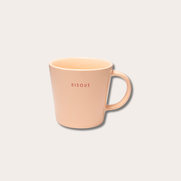 Tea mug - Bisous - Salmon