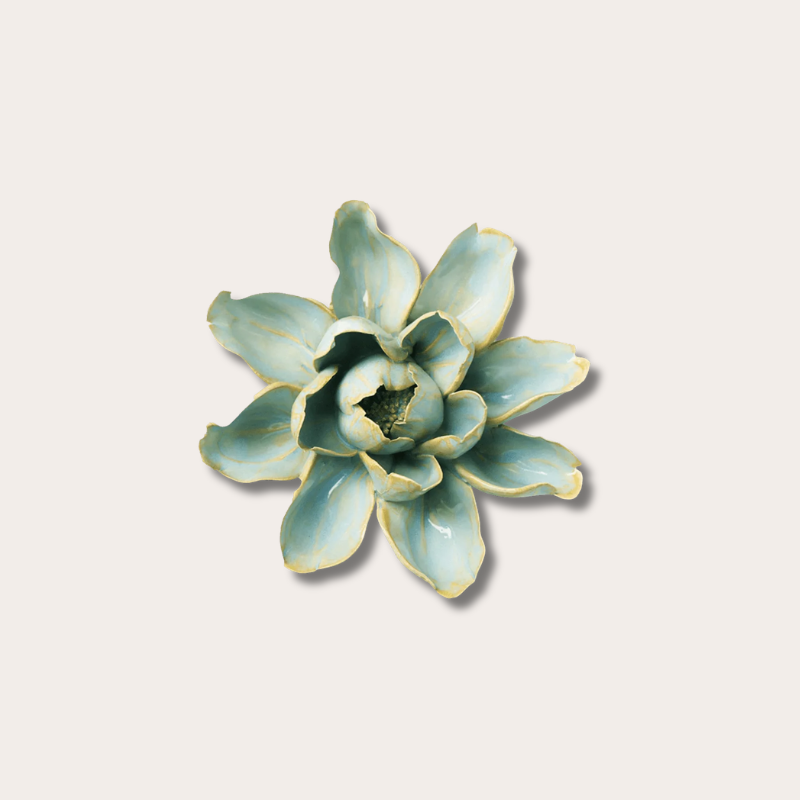 Keramieken bloem - Waterlelie - Lichtblauw
