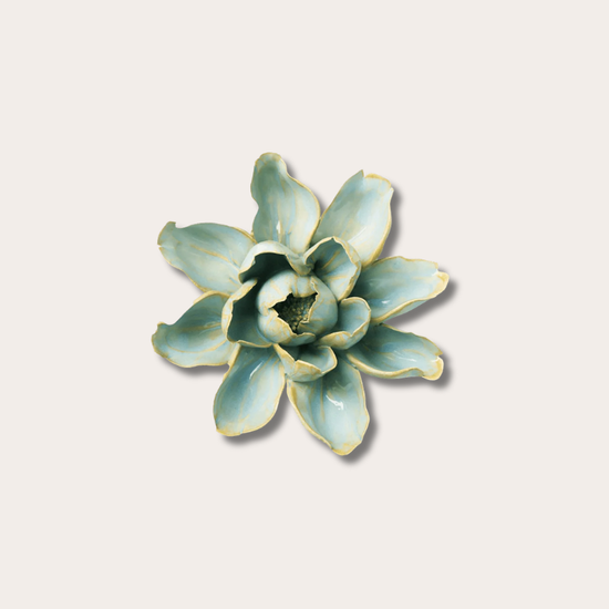 Keramieken bloem - Waterlelie - Lichtblauw