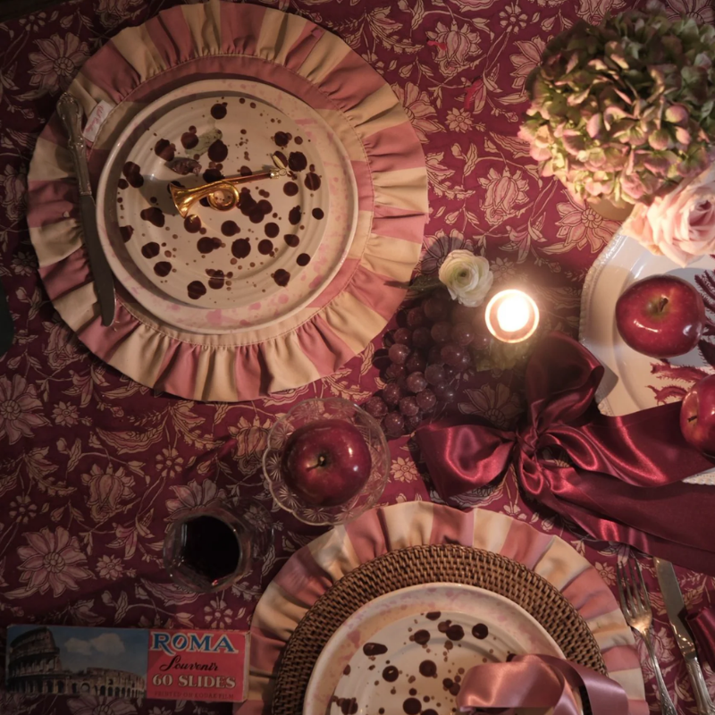 Placemat - Darcy - roze/beige (set van 2)