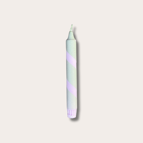 Kaars - Essence - lila/grijs - spiraal