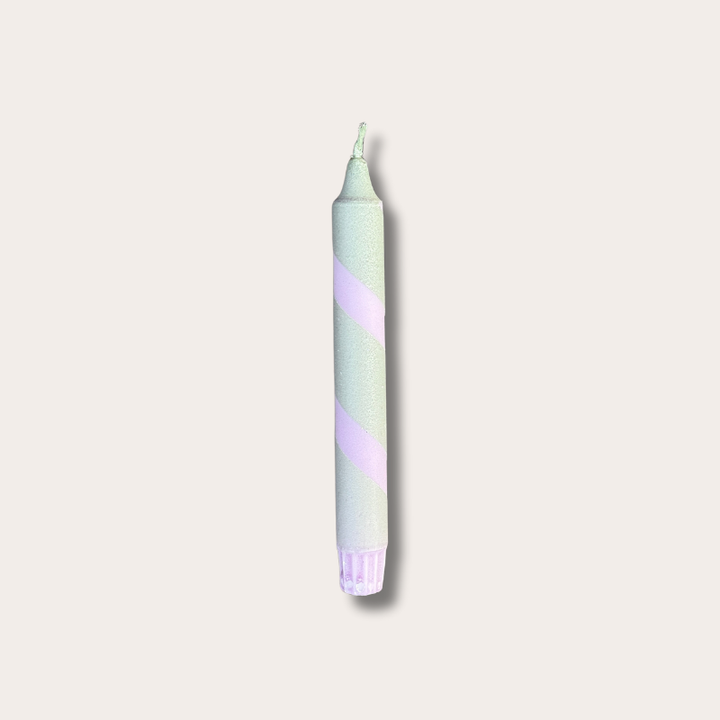 Kaars - Essence - lila/grijs - spiraal