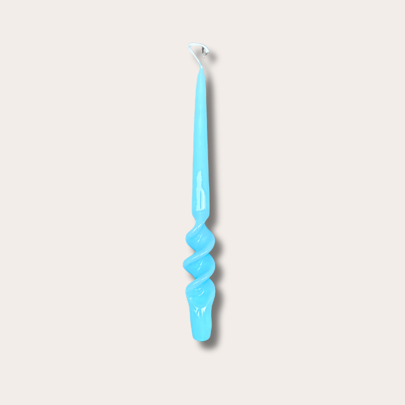 Kaars - Spiraal - Groot - Turquoise