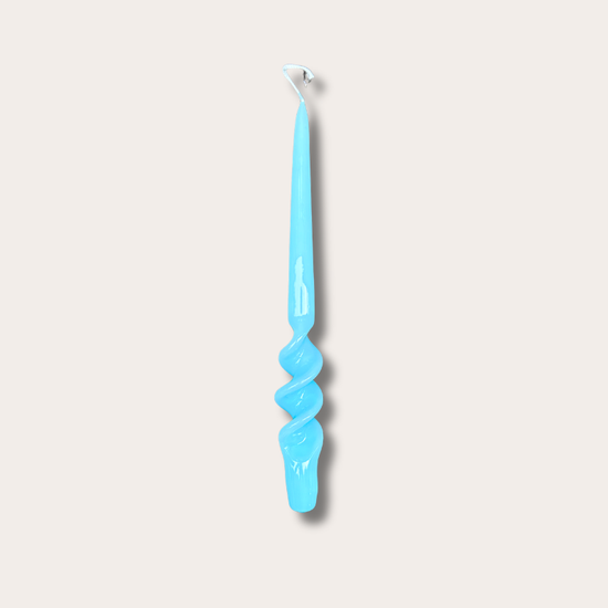 Kaars - Spiraal - Groot - Turquoise