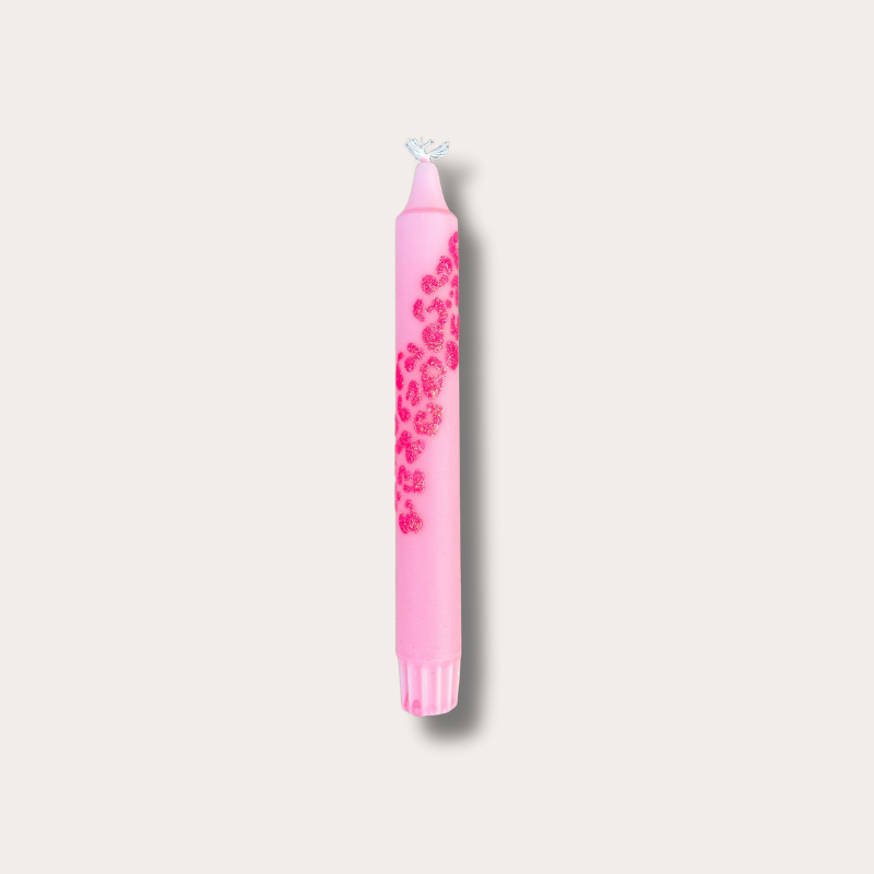 Kaars - Essence - panter - roze