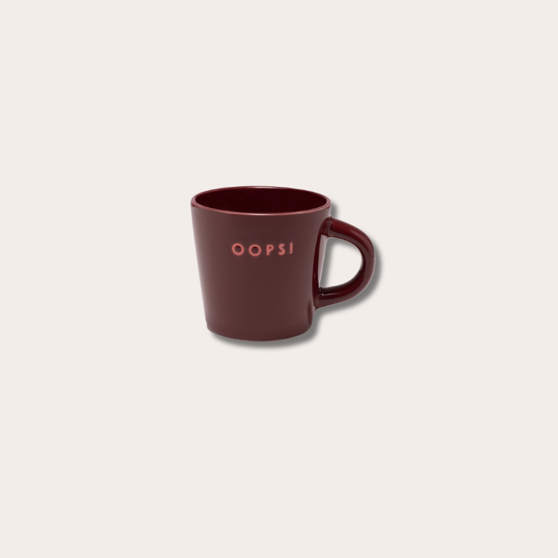 Espresso cup - Oops! - Burgundy