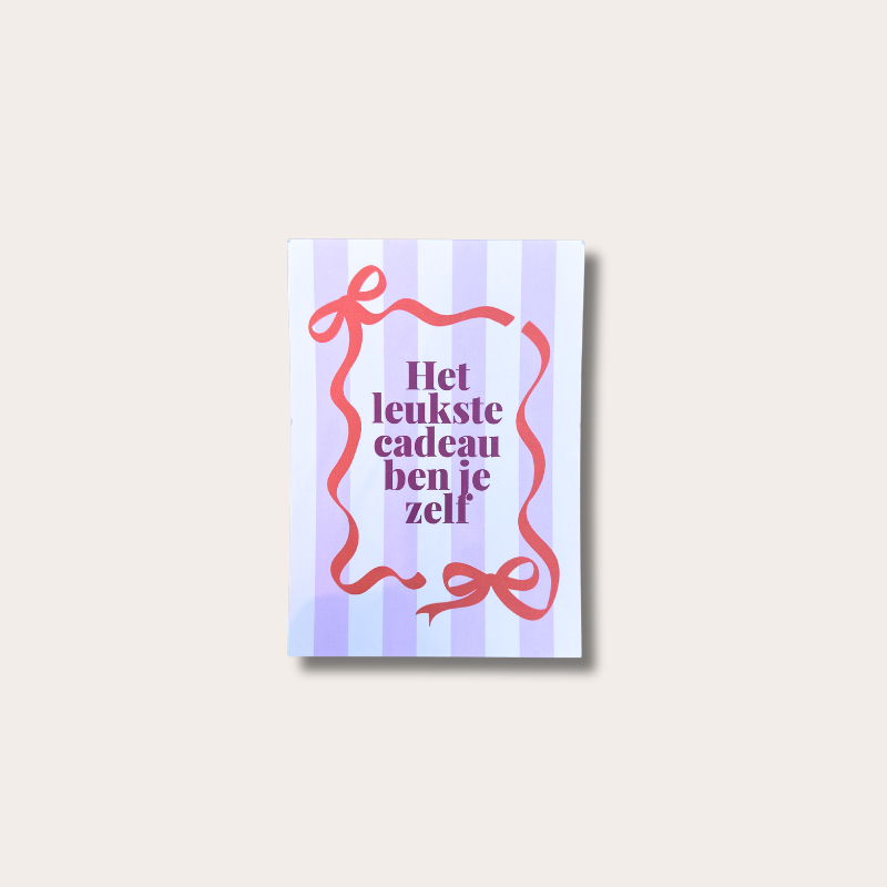 Kaart - Het leukste cadeau ben je zelf