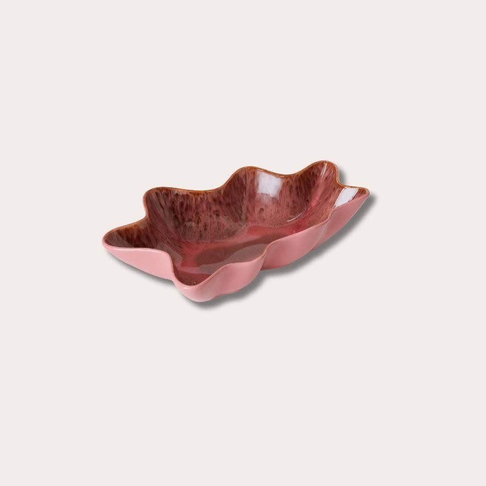 HKliving shell serving bowl coral