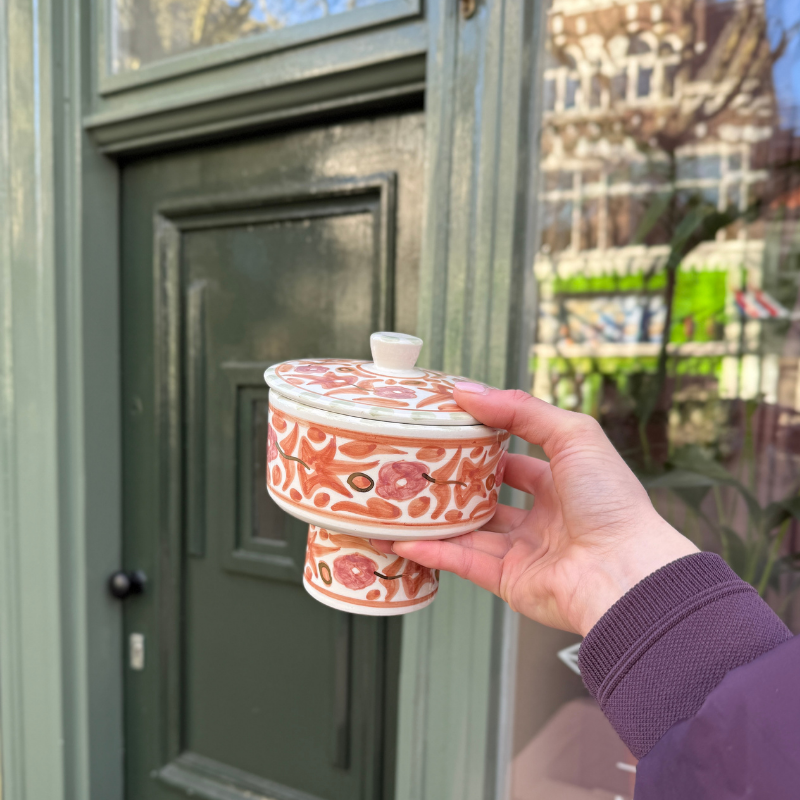 Chabi Chic - voorraadpot op voet - peach