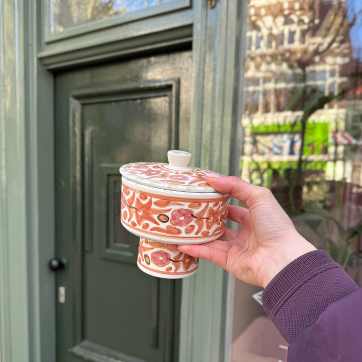 Chabi Chic - voorraadpot op voet - peach